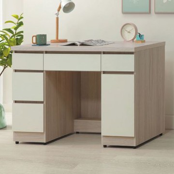 文創集 蕾克亞4尺單門五抽書桌/辦公桌-121x58x82-cm免組