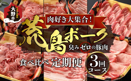 肉好き大集合！臭みゼロの豚肉「荒島ポーク」食べ比べ 定期便！