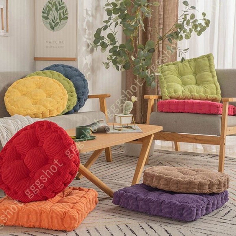 座布団 クッション 無地 ふわふわ もこもこ やさしい座り心地 厚手 おしゃれ 円形 座蒲団 シンプル オールシーズン綿 ベージュ ピンク グレー 通販 Lineポイント最大0 5 Get Lineショッピング