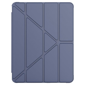 YUNMI 變形金剛保護殼/ 平板保護套 Y折支架 智能休眠 帶筆槽  ipad 9 10.2吋 + ipad 8 10.2吋  藍色  1個