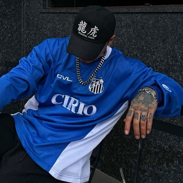[HYC] 韓國 CIRIO 美式 街頭 刺繡 拼接 撞色 字母 英文 標語 長袖 球衣 休閒 網眼 球衣長袖