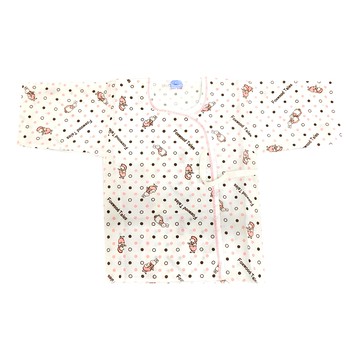 印花紗布肚衣 柔軟親膚透氣 側開設計方便穿脫  衣長31cm  粉