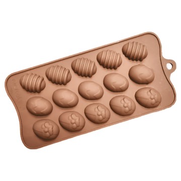 TRIARROW 三箭牌 15連繽紛彩蛋巧克力模  咖啡色  1個