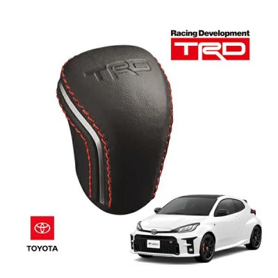 USトヨタ純正 TRD エンボスロゴ入 SPECIAL EDITION レザー シフトノブ シフトレバー オートマ A/T用 レッドステッチ  GRヤリス 10系 | LINEショッピング