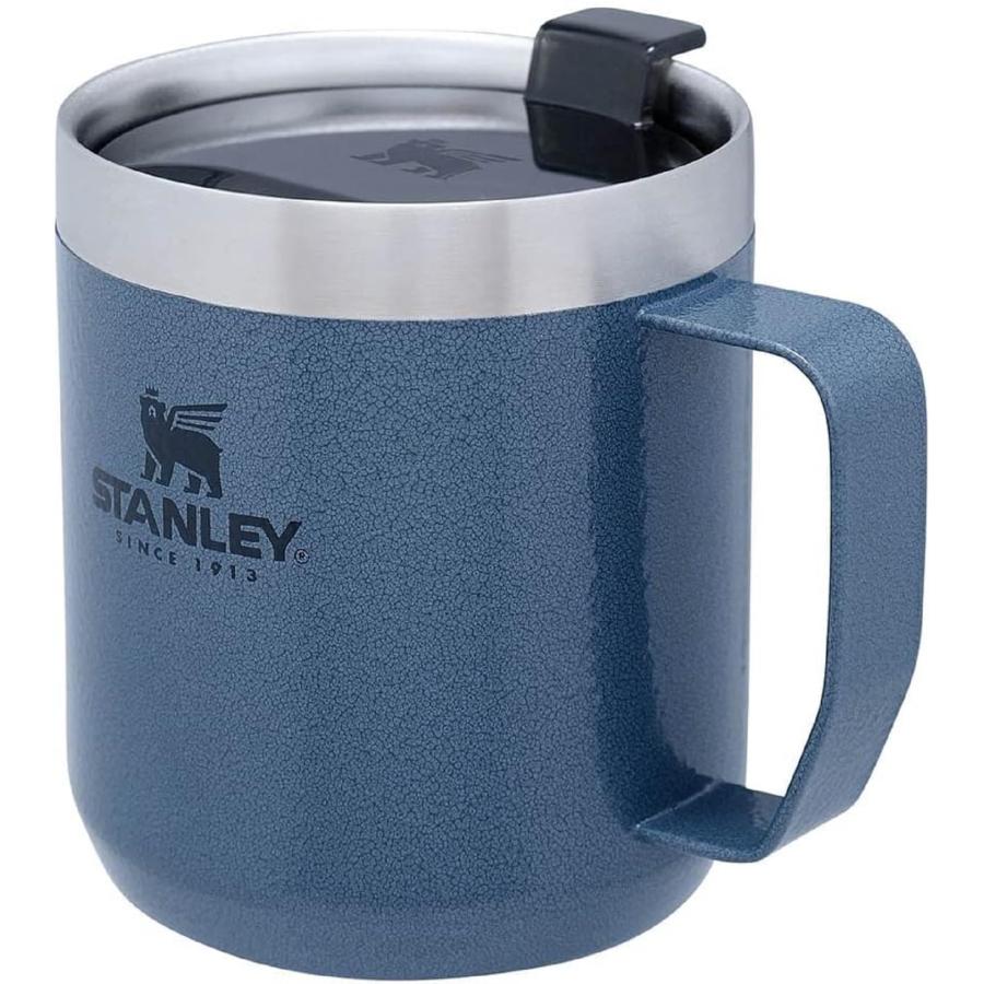 Stanley Stay Hot Camp Mug Durable 18 Stainless Steel Insulated Mug Splash-Free Tritan(TM) Drink-Thru Lid 12 OZ Hammertone Lake