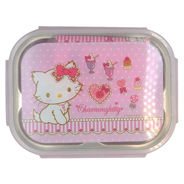 Sanrio 三麗鷗 不鏽鋼附蓋餐盤  俏咪  1個
