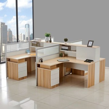 轉角辦公桌組合財務辦公桌六人屏風工位卡座隔斷員工側邊柜員工桌 ph6211