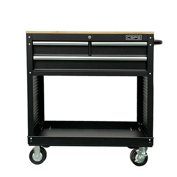 【CSPS】36吋3抽屜工具推車 附止滑墊 (工具車 推車 抽屜推車 收納工具 工廠、汽機車修配用)