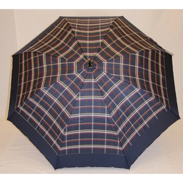 【周周生活】晴雨選品館｜經典格紋大傘面自動直傘｜防風 防潑水