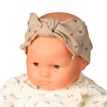 akachan honpo - 髮帶-滿版圖案 小花-淺卡其色 (44~48cm)