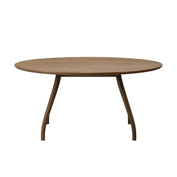 Tako 弧線枝木圓桌（胡桃木、120cm）