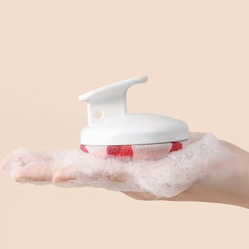 手握式搓澡刷/沐浴去角質按摩刷(附替換搓布2入) 單一規格