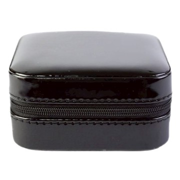 PORA BELLA 小方形皮革首飾盒  黑色