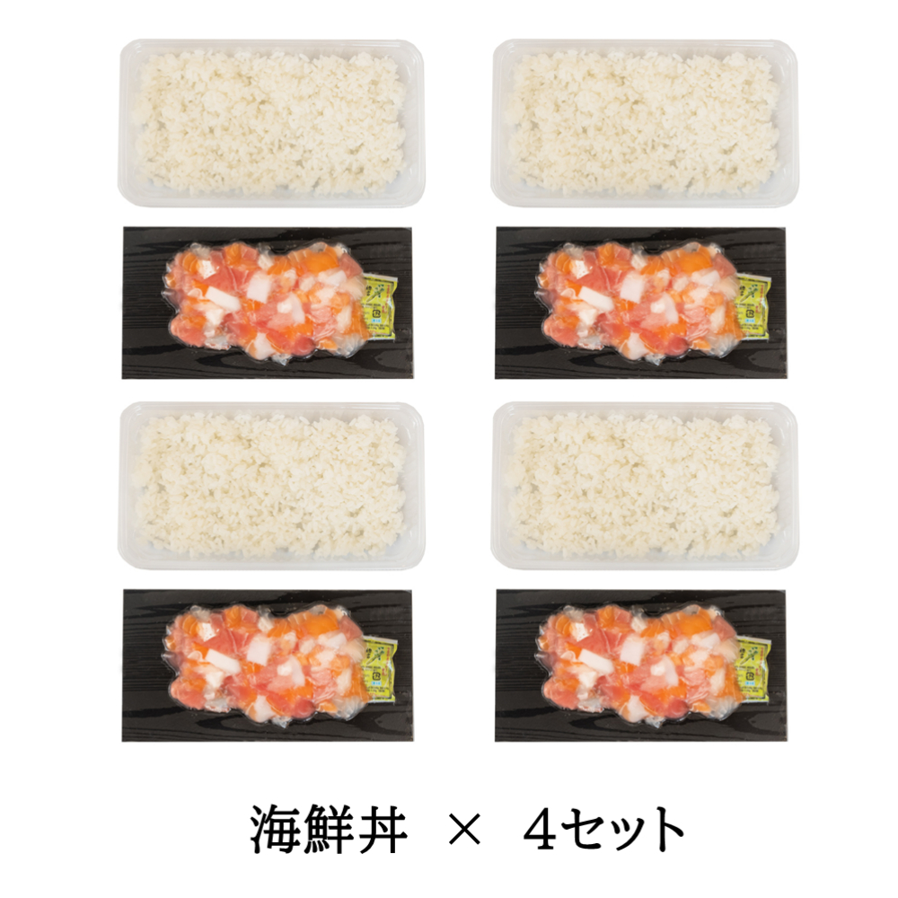 東信水産×テクニカン ＜凍眠＞海鮮丼セット 4個