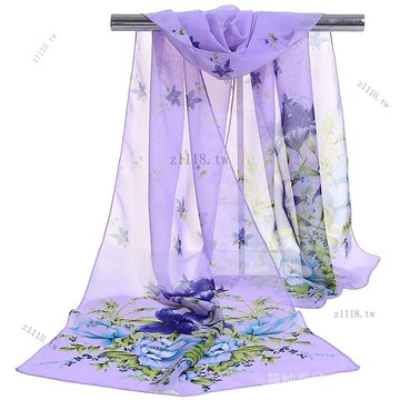 🎇可開發票✨中國風 雪紡圍巾絲巾 四季百搭 女士紗巾  沙灘防曬巾 春夏鞦鼕#免運