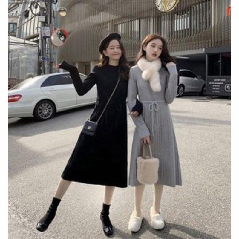 秋冬 40代 30代 膝丈ワンピース 大人 長袖 レディース Ol 着痩せ シンプル おしゃれ 結婚式 通勤 代 きれいめ ニットワンピース 上品 通販 Lineポイント最大3 0 Get Lineショッピング