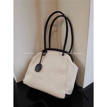 Zzhi Studios/自制 高級感通勤帆布托特包小眾設計感簡約單肩手提