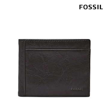 FOSSIL Neel 真皮兩折翻轉證件格皮夾-黑色 ML3899001