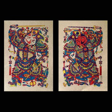 門神門貼春節大門貼紙新年裝飾用品春節布置過年秦瓊鎮宅年畫貼畫