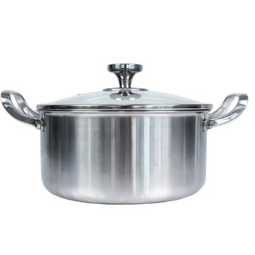 跨境不銹鋼湯鍋家用煮鍋雙耳燉鍋可拆卸手柄加厚燃氣電磁爐通用