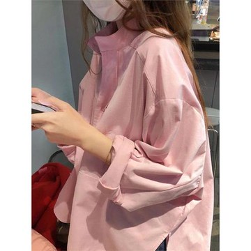法式上衣女內搭別致設計感小眾粉色襯衣高級感小個子獨特襯衫外套