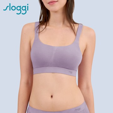 sloggi-清爽律動系列U領內衣 霧紫