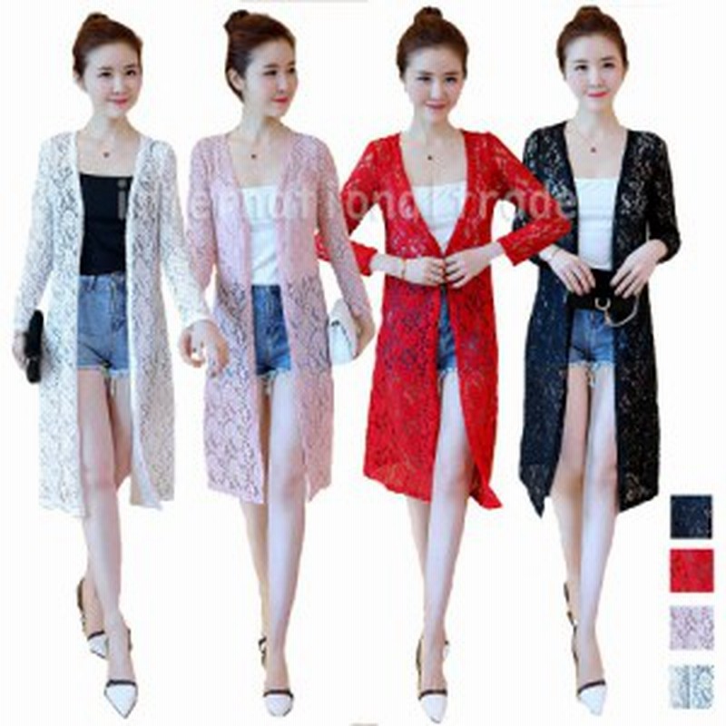 海外 レディース服 レース ロングカーディガン 総レース 春 夏 体型カバー トップス 羽織り 薄手 透ける 透け感 アウター ブラック ホワ 通販 Lineポイント最大1 0 Get Lineショッピング