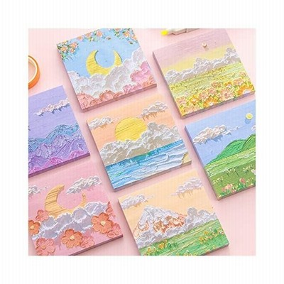 Tarati Tarati 付箋 かわいいメモ帳 ポストイット 8個ふせん癒し風景立体油絵 ノート メモ帳 手帳 メモ用紙 ふせん 通販 Lineポイント最大get Lineショッピング