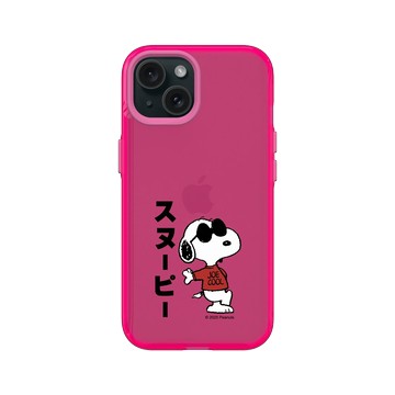 iPhone 15 Clear 粉漾桃 - 史努比 Snoopy - Joe Cool