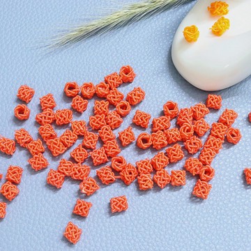 GZXY818-中國結結編織DIY配件飾品編織扣隔珠手鏈線圈多色6mm菠蘿扣批發