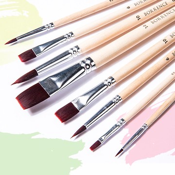 毛畫筆套裝 水粉筆套裝美術專用兒童幼稚園學生初學者手繪油畫丙烯顏料排筆平頭圓頭尼龍水彩畫筆刷油彩全套刷子專業畫具『CM41483』