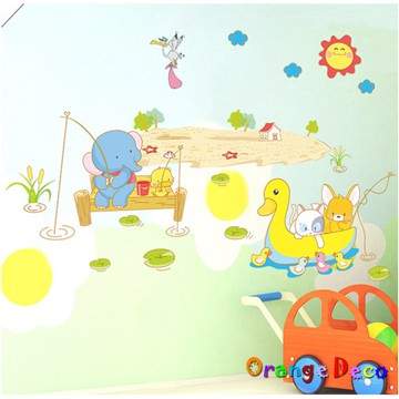 【橘果設計】划船 壁貼 牆貼 壁紙 DIY組合裝飾佈置