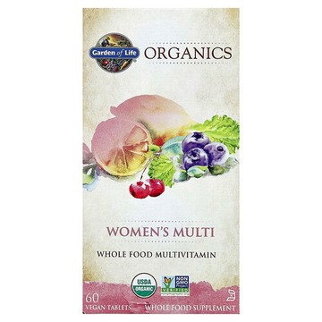 Garden of Life, Organics，女性多營養素，60 片全素片
