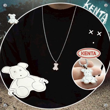 🌾健太選物🌾謎之熊項鍊疊戴項鍊小熊項鍊鏽鋼項鏈男項鍊女台南直出期間限定