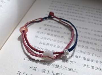 售完供欣賞// 禪絮。翡翠小平安扣復古編織手繩 瑪瑙素銀花手鏈