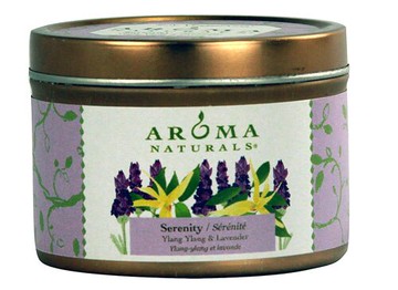 Aroma Naturals Soy VegePure Candle Serenity Ylang Ylang and Lavender 1 Tin