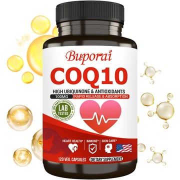 ⚡Buporai 輔酶Q10膠囊｜泛醌型+黑胡椒🌶️促進吸收｜ 無麩質｜非基因改造🌱 - 60/120粒