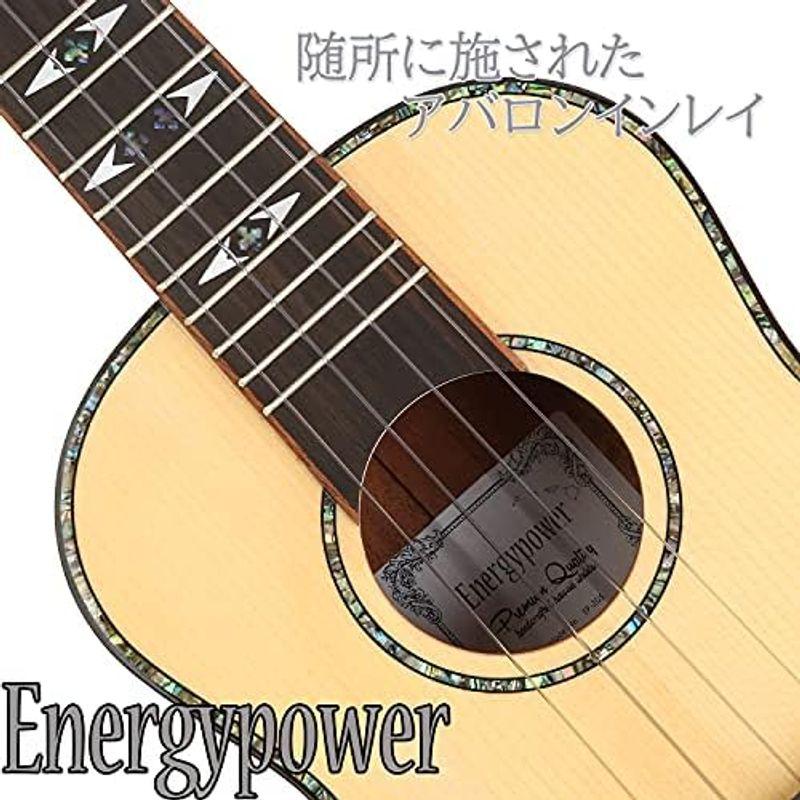 EnergyPower ウクレレ コンサート デラックスモデル スプルーストップ スロッテッドヘッド 23インチ オリジ EP-2DS