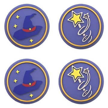 IINE 良值 switch JOYCON用 搖桿帽4件組  魔法  1組  L789