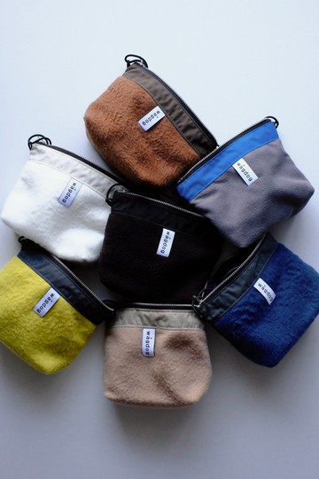 抓毛絨折疊船型底迷你側背包 隨身小包