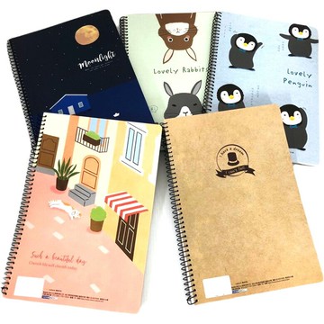 18K心晴線圈筆記-款式隨機(橫線80張) [大買家]