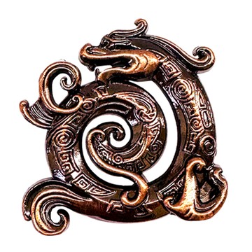 財神小舖 祥龍聚福 線香座 小 古銅色 祥龍獻瑞 臥室香氛  4.5 x 3.8 x 0.8cm