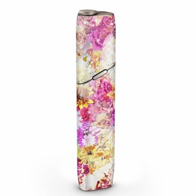 igsticker IQOS3 multi 専用 デザインスキンシール アイコス マルチ ステッカー 電子 たばこ アクセサリー 花　フラワー　カラフル 014158