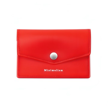 珠友文化 雙卡票卡/名片套 簡約設計風格 輕巧易攜帶 雙卡設計  紅色  10.2 x 6.4 x 0.1cm  1個