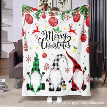 圣誕節主題法蘭絨毯子柔軟舒適的沙發毯床沙發辦公室露營多功能毯
