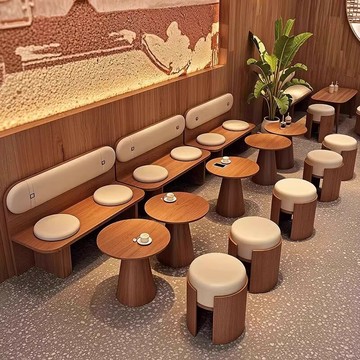 免運/公司貨 餐桌椅 桌椅組合 工廠直銷咖啡廳奶茶店桌椅組合音樂餐廳西餐廳料理店餐廳靠墻卡座 可開發票 全館五折 工廠現貨直銷 新品特價 z10303