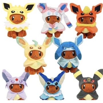 神奇寶貝伊布系列公仔 口袋妖怪伊布變身雷伊布仙伊布30cm娃娃