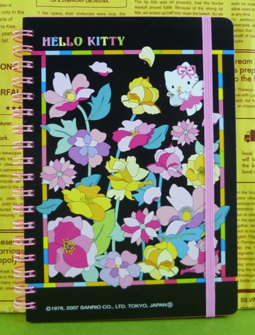 【震撼精品百貨】Hello Kitty 凱蒂貓~筆記本~豎琴~花【共1款】