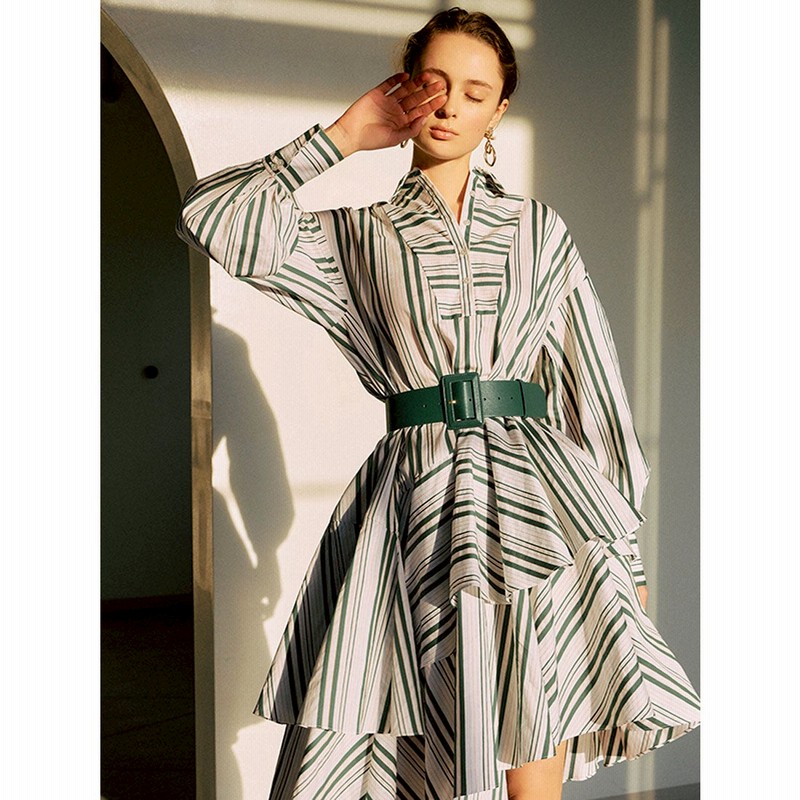 ネット限定 新品 シャツ アシンメトリー 訳あり Eimy ワンピース ストライプ ロング ロングワンピース Greatcbdshop Com