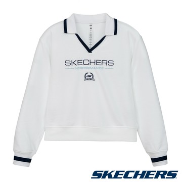 SKECHERS 女長袖衛衣 - LT262WHT